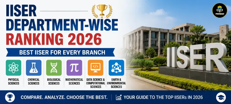 IISER Department-Wise Ranking 2026: Best IISER for Every Branch